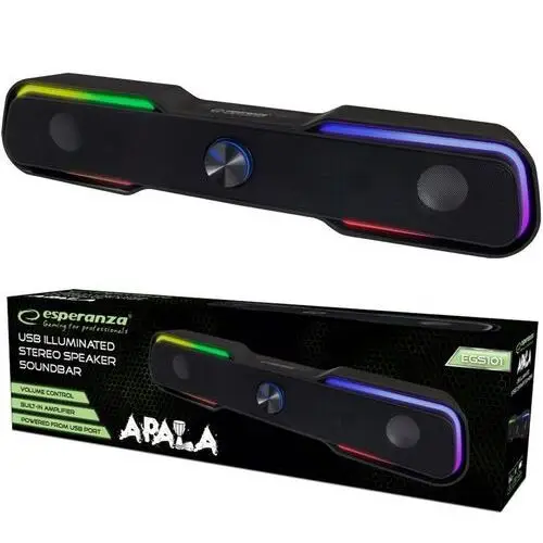 Esperanza Głośnik USB soundbar Led/rainbow Apala