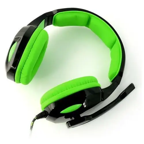 Słuchawki z mikrofonem Esperanza "Cobra" Gaming czarno-zielone