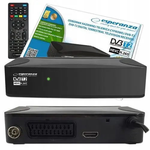 Esperanza Tuner dekoder cyfrowy DVB-T2 H.265/HEVC EV108R