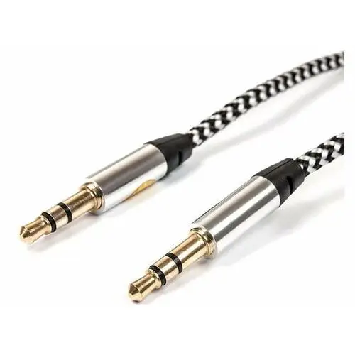 Kabel Audio AUX - 2x Jack 3.5 mm 1,5m Plecionka