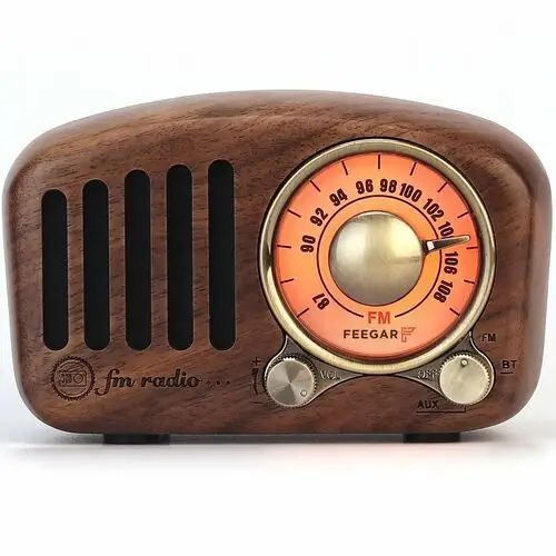 Retro radio kuchenne z drewna fm bt sd 10h Feegar