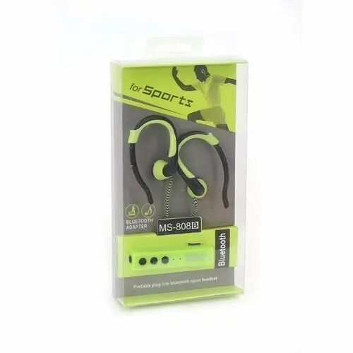 FIESTA EARPHONES BLUETOOTH + SELFIE SHUTTER SŁUCHAWKI PRZEWODOWE Z MODUŁEM BLUETOOTH I WYZWALACZEM SELFIE GREEN [43515] TE