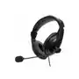 FIESTA HEADSET STEREO WITH MIC SŁUCHAWKI PRZEWODOWE Z MIKROFONEM USB DIGITAL BLACK [45423] TE Sklep on-line