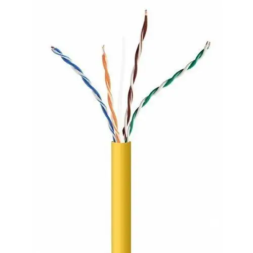 Gembird utp kabel drut kat 5e cca 305m żółty awg24