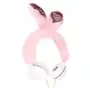 Gjby Słuchawki przewodowe jack 3,5mm z różowym futrzanym uchem królika Sklep on-line