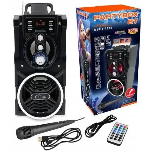 Głośnik Bezprzewodowy Bluetooth Karaoke Fm Boombox