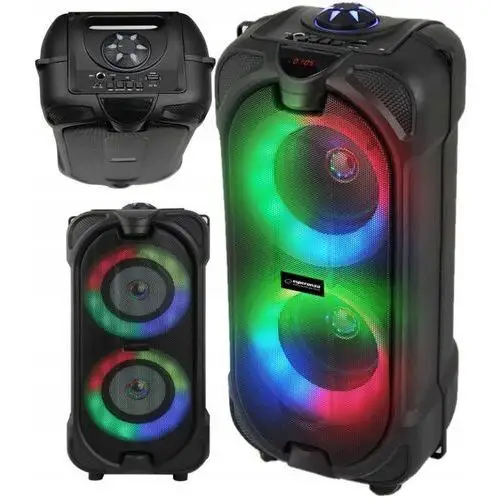 Głośnik Bezprzewodowy Przenośny Boombox Led Bluetooth Radio Usb Pilot 10W