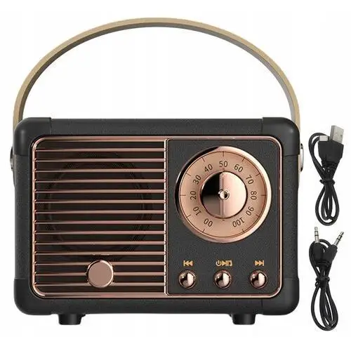 Głośnik Bezprzewodowy Radio Bt Vintage Styl Retro 400MAH 5V 3W Czarny