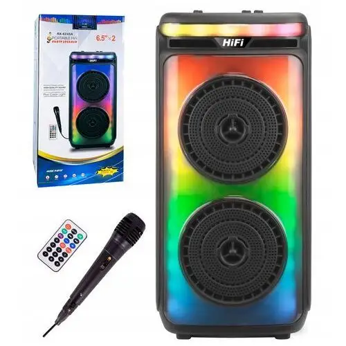 Głośnik Bluetooth Bezprzewodowy Mobilny Kolumna Fm Pilot Mikrofon Karaoke