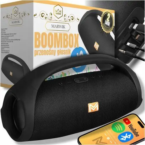 Głośnik Bluetooth Boombox Mobilny Usb Radio Led Mocny XXL