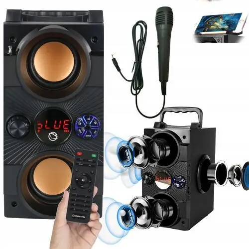 Głośnik bluetooth przenośny Karaoke radio mikrofon boombox Manta Fortino