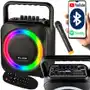 Głośnik Bluetooth Usb Sd Radio Przenośny Led Karaoke Mikrofon Pilot Zestaw Sklep on-line