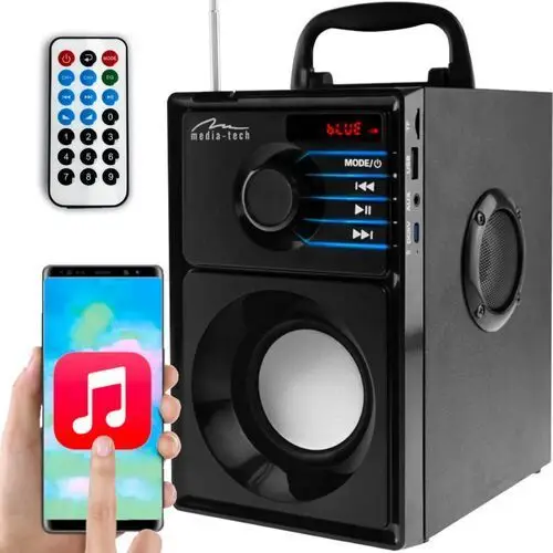 Głośnik przenośny Bluetooth Bezprzewodowy Boombox Radio Bt Aux Sd Pilot