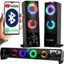 Głośniki Komputerowe Bluetooth Soundbar 2.0 6W Usb 5V DC Led Rgb 2w1 Zestaw Sklep on-line