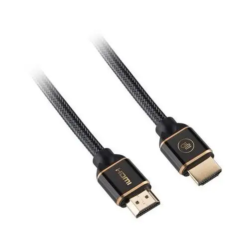 Kabel hdmi 2.0, 1m, pozłacany, w oplocie, high speed, ethernet, czarny Gogen