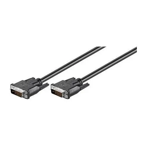 Dvi-d fullhd cable dual link, nickel plated dvi cable, black, 1.8 m Goobay