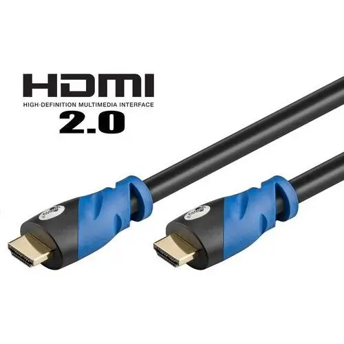 Kabel HDMI Goobay 72315, [1x złącze męskie HDMI - 1x złącze męskie HDMI], 0.5 m, czarny, 72315