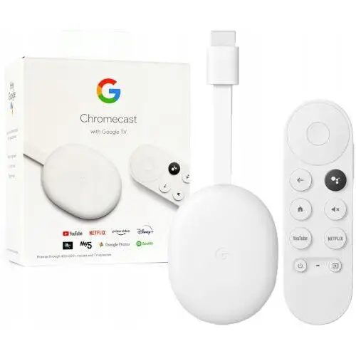 Google Chromecast 4.0 Google Tv Hd Smart Biały 2