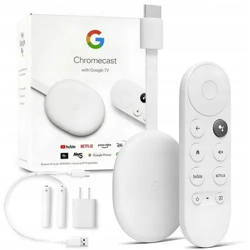 Google Chromecast 4.0 smart 4K Tv Wybieranie Głosowe