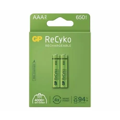 GP Recyko+ New R03/AAA 650mAh Series B2
