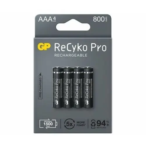 Gp recyko+ pro r03/aaa 800mah series b4 Gp battery