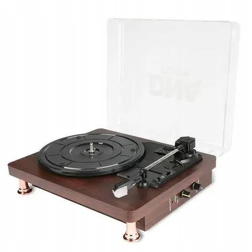 Gramofon Analogowy Z Bluetooth Drewniany Mahoniowy Dna TT1