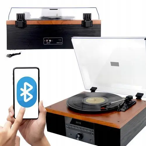 Gramofon Z Wbudowanymi Głośnikami Bluetooth V5.0 Usb CD Fm Akai ATT-14BT