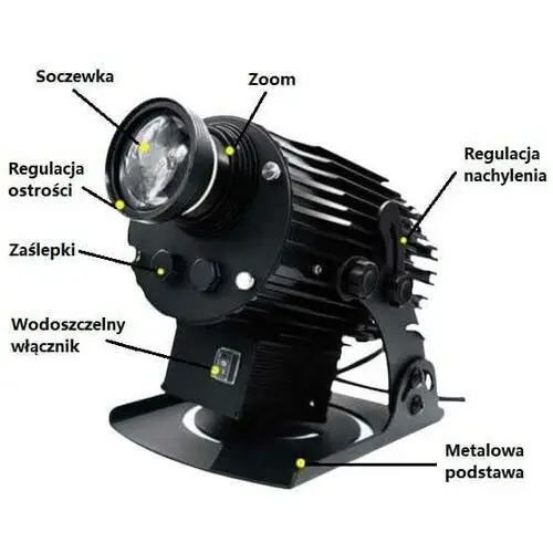 Obracany projektor logo LOG40NOIP-4LOG LED 40W IP65 na zewnętrz