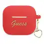 Airpods 3 cover czerwony silicone charm Guess Sklep on-line