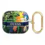 Airpods 3 cover niebieski flower strap Guess Sklep on-line