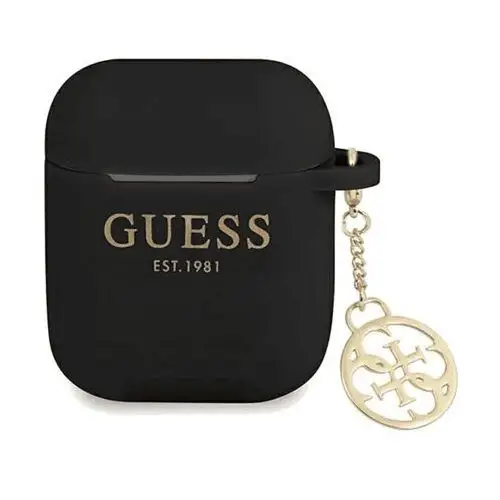 Guess airpods cover czarny silicone charm 4g