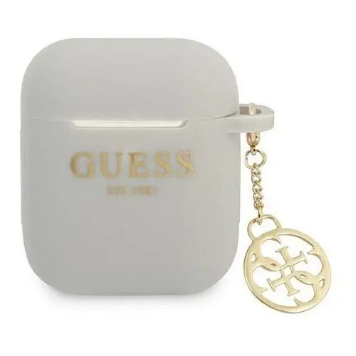 Guess AirPods cover szary Silicone Charm 4G