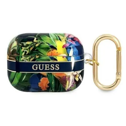Guess AirPods Pro cover niebieski Flower Strap