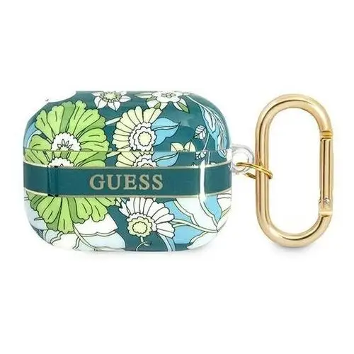 Guess airpods pro cover zielony flower strap