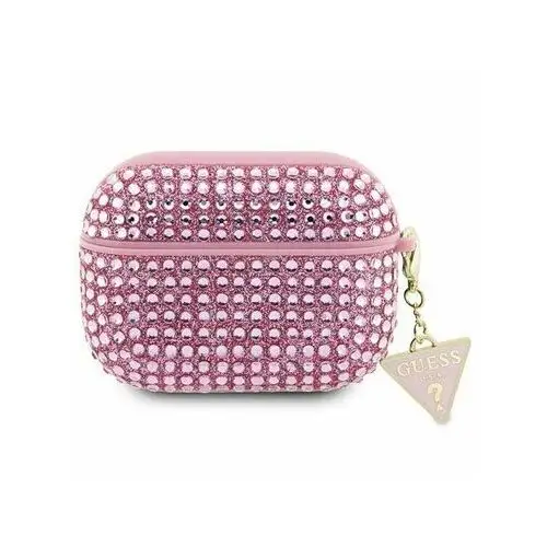 Etui Guess GUA3HDGTPP Apple AirPods 3 cover różowy/pink Rhinestone Triangle Charm Guess