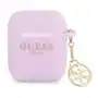 Gua2lsc4eu airpods cover fioletowy/purple silicone charm 4g collection Guess Sklep on-line