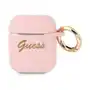 Guess Silicone Vintage Script do AirPods Różowy Sklep on-line