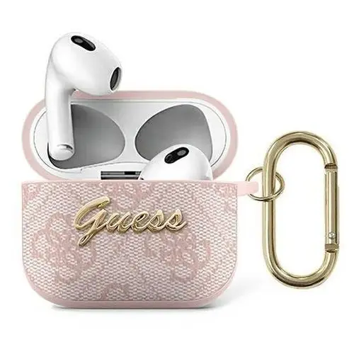 Guess gua34gsmp airpods 3 cover różowy/pink 4g script metal collection