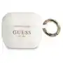 Gua3sggeh airpods 3 cover biały/white silicone glitter Guess Sklep on-line