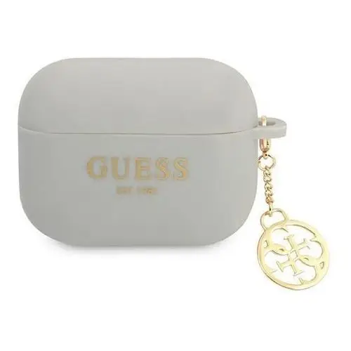 Guess guaplsc4eg airpods pro cover szary/grey silicone charm 4g collection
