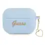 Guess GUAPLSCHSB AirPods Pro cover niebieski/blue Silicone Charm Heart Collection Sklep on-line