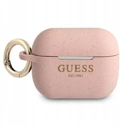 Guess Guapsggep Etui do AirPods Pro cover różowy/pink Silicone Glitter