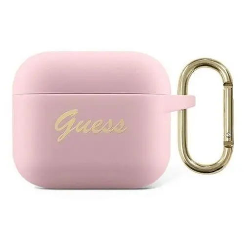 Silicone vintage script - etui airpods 3 (różowy) Guess