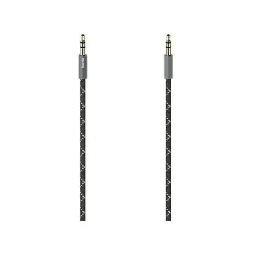 Hama Kabel premium jack 3.5 mm - 3,5 (wtyk wtyk) 1,5 m czarn0-szary