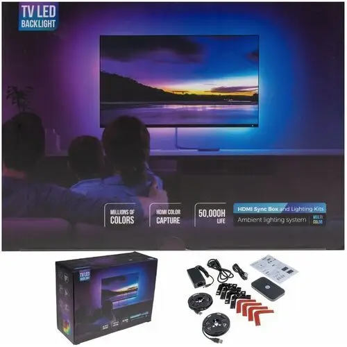 HDMI SYNC BOX AMBIENT LIGHTING SYSTEM TV LED