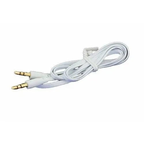 Hertz Ak292b kabel sygnałowy płaski jack 3,5mm 1m biały - biały