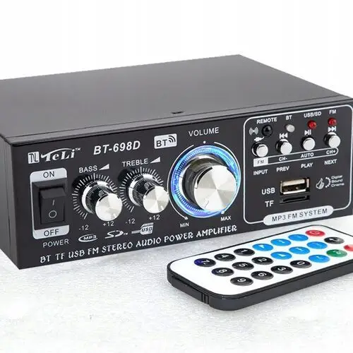 Hifi Stereo Amplifier 180W+180W Bluetooth Mini Audio Player