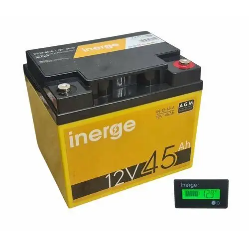 Akumulator AGM 12V 45Ah INERGE + tester LCD