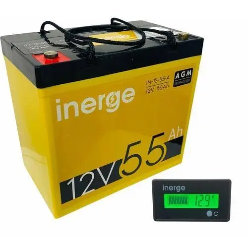 Akumulator AGM 12V 55Ah INERGE + tester LCD