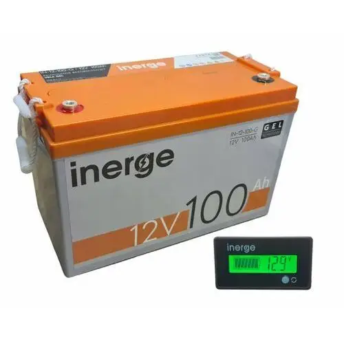 Akumulator gel 12v 100ah + tester lcd Inerge